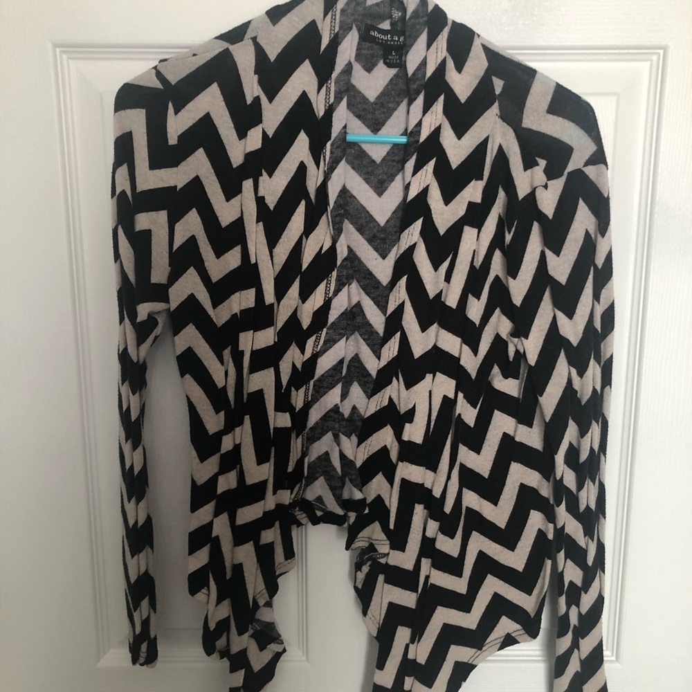 About A Girl. Chevron Cardigan.